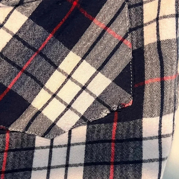 JACHS girlfriend Plaid Button Up Shirt Womens Medium Short Sleeve - Picture 5 of 5